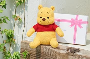 【ディズニー】Winnie the Poohプーさんぬいぐるみ+ドキドキHAPPYBOX電報