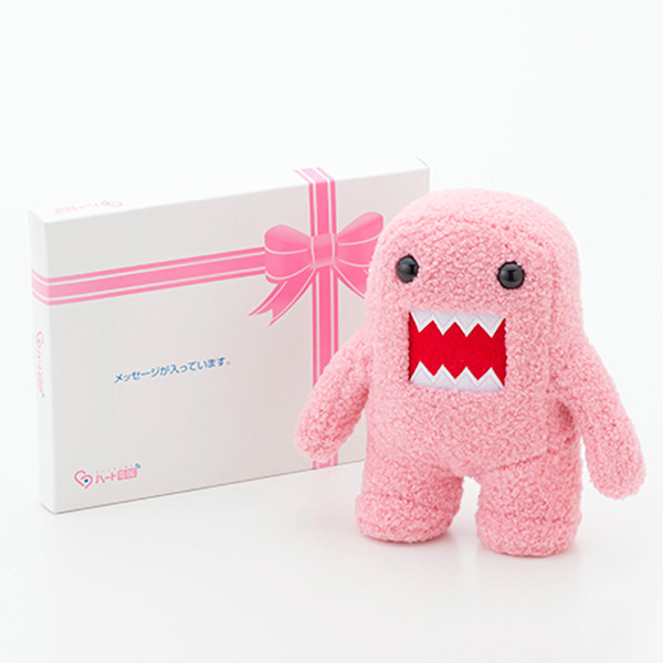 ピンクどーもくんぬいぐるみ電報 電報なら ハート電報