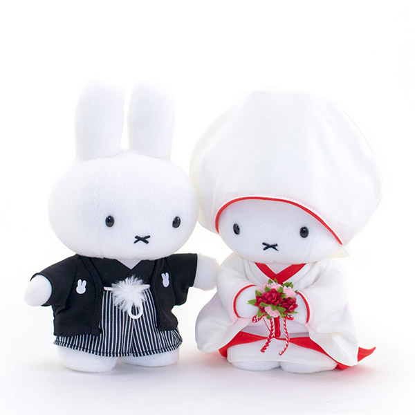 ミッフィー 和装ウェディングぬいぐるみ 和風happybox電報 花手鞠 茜 電報なら ハート電報