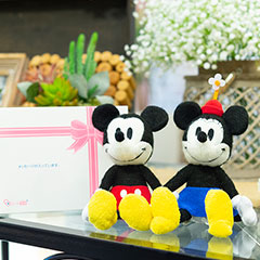 【ディズニー】My Picture ミッキー&ミニー ぬいぐるみ+ドキドキHAPPYBOX電報